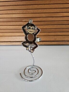 💙2/$20 Vintage Claire's Sparkle Monkey Photo Holder Clip